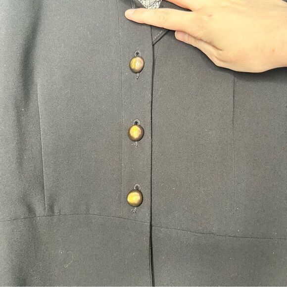CAbi Abbott Jacket Brass Button Billow Sleeve 3027 size 2 - Picture 7 of 7